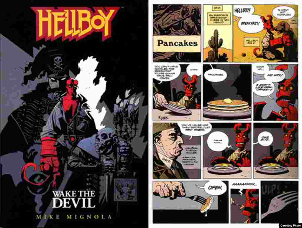 Hellboy comics are among Brimson’s top-selling titles. Photo by Darren Taylor.