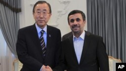 En su visita a Teherán, el secretario general de la ONU insistió en la "preocupación" de la comunidad internacional acerca del programa nuclear iraní, que los dirigentes del país califican como "pacífico". 