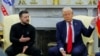 El presidente de Estados Unidos, Donald Trump, se reúne con el presidente ucraniano, Volodymyr Zelenskyy, en la Casa Blanca en Washington, el 28 de febrero de 2025. 