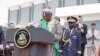 Le nouveau président du Liberia, Joseph Boakai, lors de sa cérémonie de prestation de serment à Monrovia, le 22 janvier 2024. (REUTERS/Carielle Doe)