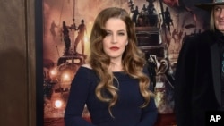 Lisa Marie Presley tiba di acara pemutaran perdana film "Mad Max: Fury Road" di Los Angeles, pada 7 Mei 2015. (Foto: Jordan Strauss/Invision/AP, File)