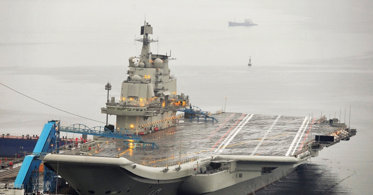 US Navy Officers Tour Chinese Aircraft Carrier