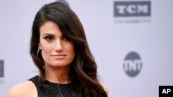 FILE - Singer Idina Menzel poses at the 2016 AFI Life Achievement Award Gala.
