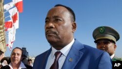 FILE - Niger President Issoufou Mahamadou, Nov. 12, 2015. 