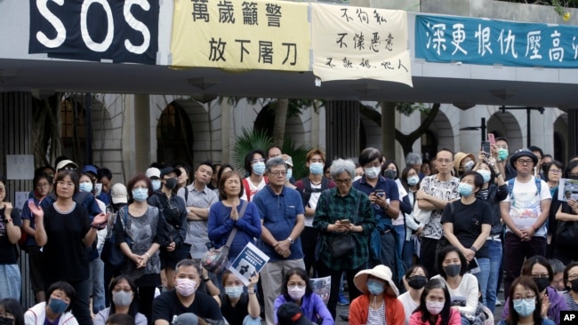 香港银发族2019年11月15日发起“查警暴 止警谎”集会游行。