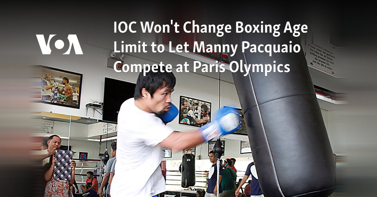 IOC Won't Change Boxing Age Limit to Let Manny Pacquaio Compete at Paris Olympics