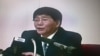 19일 평양에서 진행된 전영철의 기자회견. 조선중앙TV 화면.