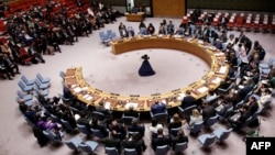 (FILE) The UN Security Council holds a meeting at UN headquarters in New York on September 25, 2024.