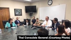 The Thai Consulate General meets with Fresno County Board of Supervisor & Sheriff in Fresno,CA. Aug,11 2017.