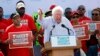 Manifestation avec Bernie Sanders contre Nissan qui rejette les syndicats