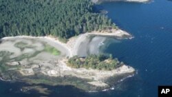 Aerial view of Dionisio Point where archaeologists are examining why nomads in the area settled into village life.