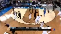 2014-04-08 美國之音視頻新聞: 康州大學獲全美大學男籃聯賽冠軍