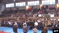 Roket uji coba Falcon 9 milik SpaceX tak lama setelah lepas landas dari Pangkalan Angkatan Udara Cape Canaveral, Florida.