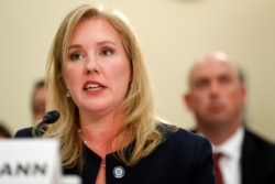 On June 4, 2019, Elizabeth Neumann, Department of Homeland Security Assistant Secretary of Threat Prevention and Security Policy, testifies on Capitol Hill in Washington.