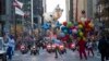 Macy's Parade Begins With Balloons, Bands and Security