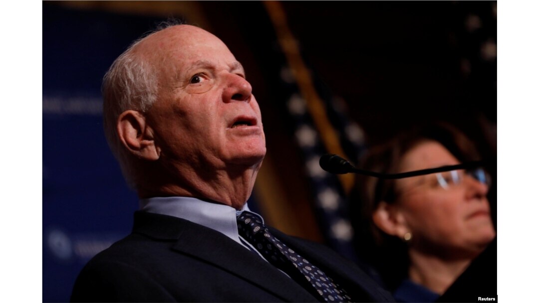 FILE - Senator Ben Cardin (D-MD) speaks at a press conference on the need for increased government transparency at the Capitol in Washington, D.C., U.S. March 15, 2017.