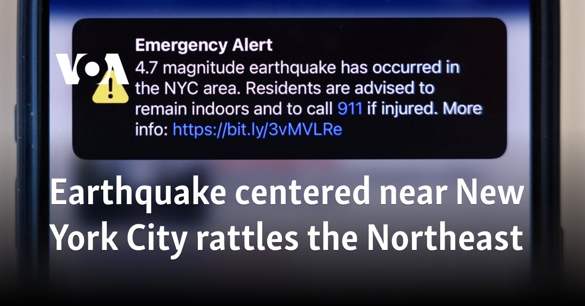 Earthquake centered near New York City rattles the Northeast