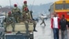 FILE - Members of the Ethiopian army patrol the streets of Addis Ababa, Ethiopia, June 10, 2005. Thursday, a confrontation in the town of Soda in the country's restive Oromia region resulted in the shooting death of four civilians at the hands of Ethiopian soldiers.