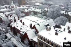 Snow in Silliman College - Frank Teng MC '13