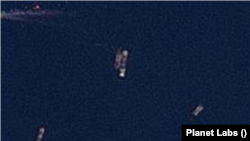 북한 서해 석도 북부 해상에서 선박 간 환적으로 추정되는 움직임이 포착됐다. 자료=Planet Labs
