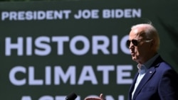 Presiden AS Joe Biden tiba untuk menyampaikan pidato untuk memperingati Hari Bumi di Prince William Forest Park di Triangle, Virginia, pada 22 April 2024. (Foto: AFP/Andrew Caballero-Reynolds)
