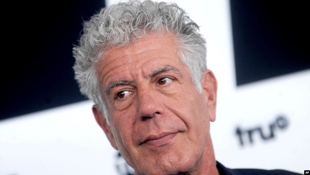 Anthony Bourdain is seen at the 2017 Turner Upfront in New York City, May 17, 2017.