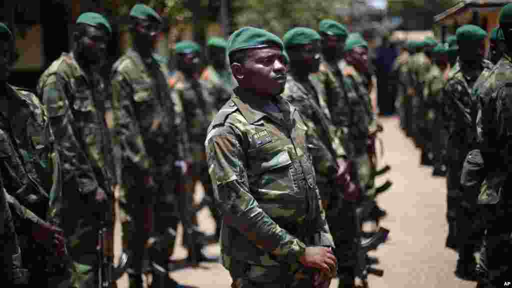 African peacekeeping mission troops known as MISCA in Bangui, Central African Republic, April 9, 2014.