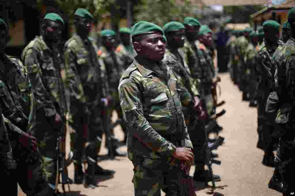 African peacekeeping mission troops known as MISCA in Bangui, Central African Republic, April 9, 2014.