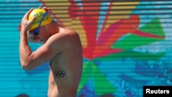 FILE - Swimmer Kyle Chalmers of Australia at the Commonwealth Games on April 6, 2018. (REUTERS/David Gray/File Photo)