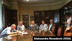 Advokati na konferenciji za novinare posle ubistva kolege Dragoslava Ognjanovića