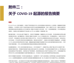 国会中国工作组报告附件二：新冠病毒疾病起源报告摘要