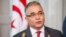 FILE - Tunisian Minister for Political Affairs Mohsen Marzouk, speaks at the Blair House in Washington, May 20, 2015.