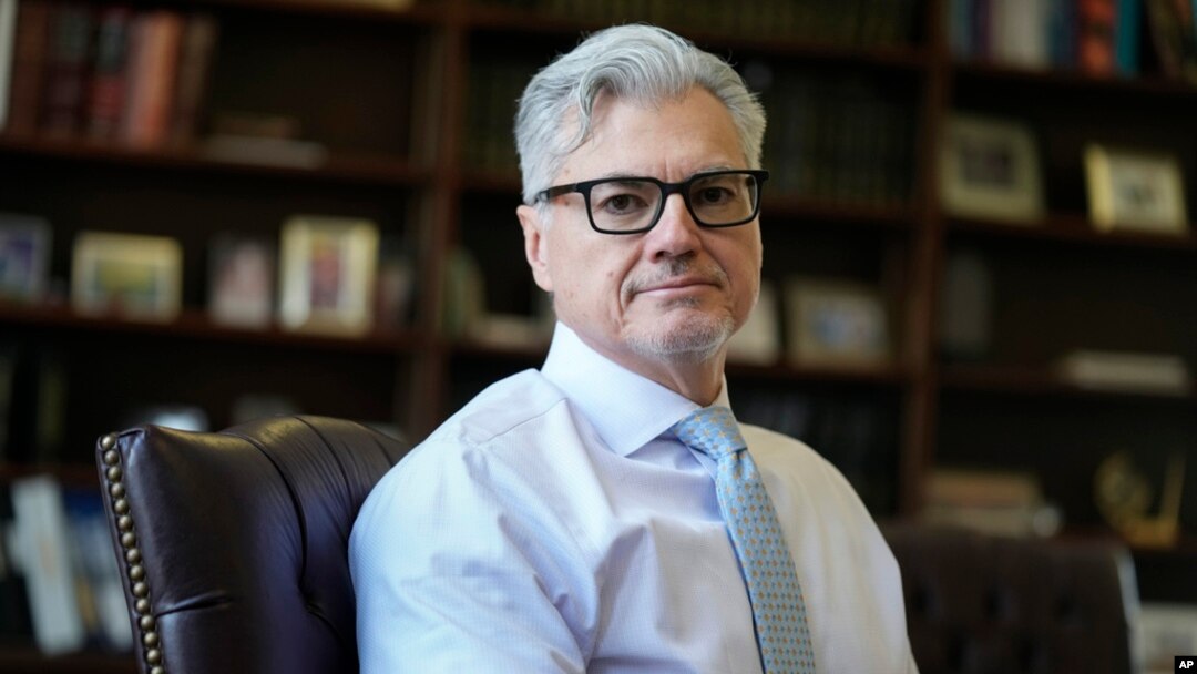 FILE - Judge Juan M. Merchan sits for a portrait in his chambers in New York, March 14, 2024.