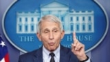 Dr. Anthony Fauci speaks about the omicron coronavirus variant case, which was detected in California, during a press briefing at the White House in Washington, Dec. 1, 2021. 