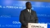 Le président Félix Tshisekedi de la RDC lors d'une conférence au Conseil sur les relations étrangères, Washington, le 4 avril 2019. (VOA/Eddy Isango) 