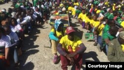 FILE: Some Zanu PF youth attending a party event in Harare.