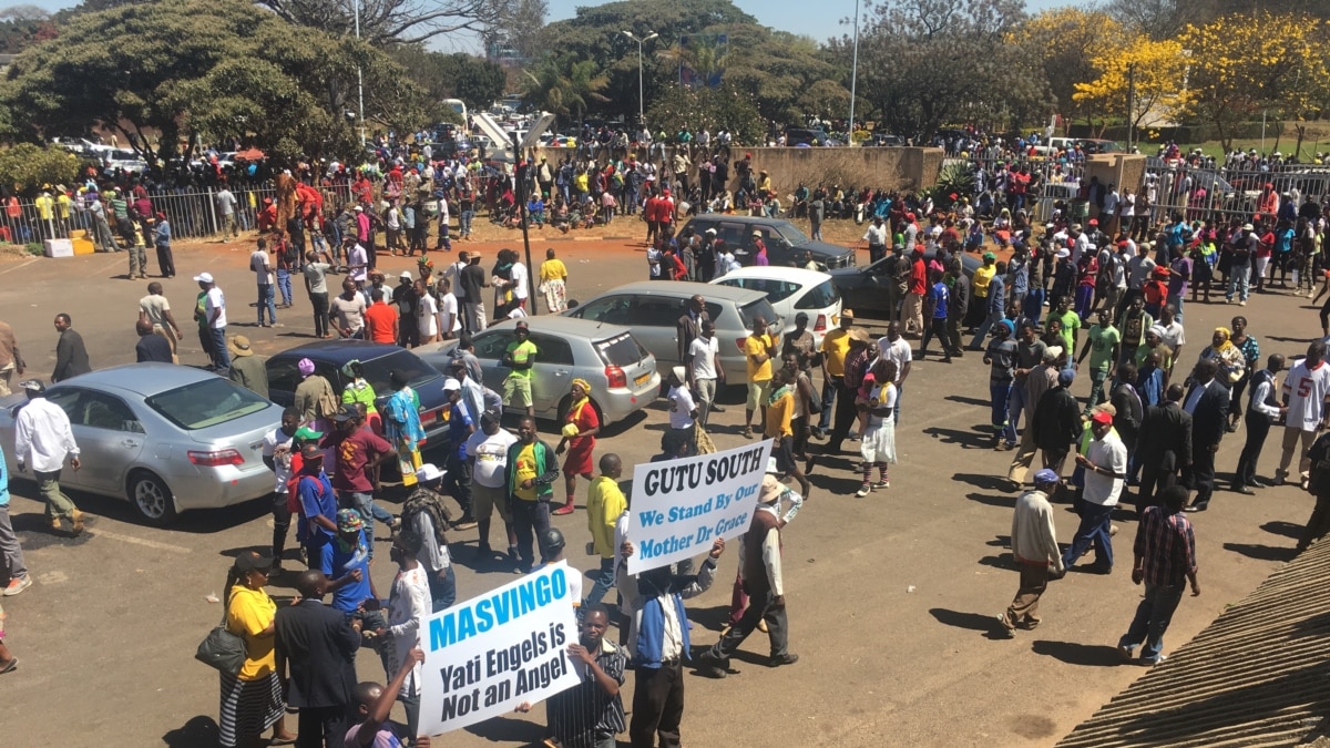 Dueling Demonstrations in Zimbabwe Over First Lady