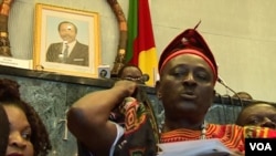 Joseph Mbah Ndam, député de l’opposition en champagne contre la marginalisation de la partie anglophone du Cameroun, a Yaoundé, 4 avril 2017. 