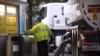 A fuel tanker is seen at a petrol and diesel filling station, Begelly, Pembrokeshire, Wales, Britain, Sept. 28, 2021. 