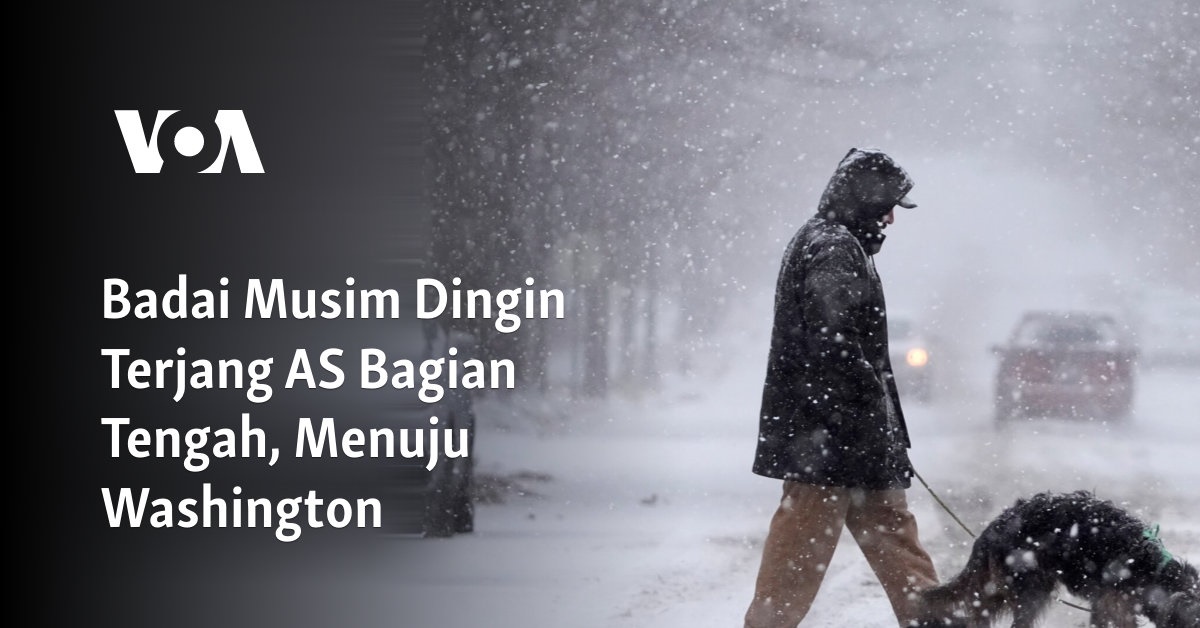 Badai Musim Dingin Terjang AS Bagian Tengah, Menuju Washington