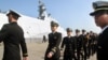 FILE - Taiwan navy sailors and officers at Suao port in Yilan county, northeast of Taiwan, Dec. 23, 2014.