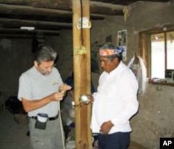 Dave Irvine-Halliday works one house at a time in Mexico to install LED lighting