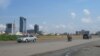 View of the Vattanac Capital and Canadia Tower buildings from filled-in Boeung Kak Lake, September 20, 2014. (Nov Povleakhena/VOA Khmer) 