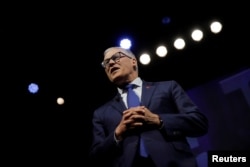 U.S. 2020 Democratic presidential candidate and Governor Jay Inslee participates in a moderated discussion at the We the People Summit in Washington, April 1, 2019.