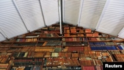 Volumes of observation records are seen inside the library at the Kodaikanal Solar Observatory, India, Feb. 3, 2017.