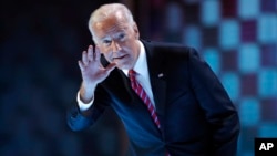Vice President Joe Biden takes the stage