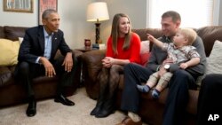 Барак Обама в гостях у Лизы и Джеффа Мартин. Омаха, Небраска, 13 января 2016.