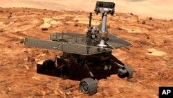 Wahana penjelajah NASA di planet Mars, 'Opportunity', masih terus berfungsi dan sudah 10 tahun melakukan tugasnya sejak mendarat di Mars 24 Januari 2004 (foto: ilustrasi). 