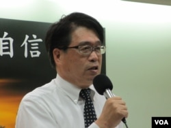 台灣民意基金會董事長游盈隆（美國之音張永泰拍攝）