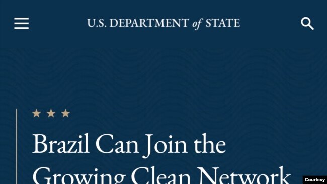 美国国务院次卿克拉克发表评论，劝说巴西放弃华为。（图片来源于美国国务院网页）